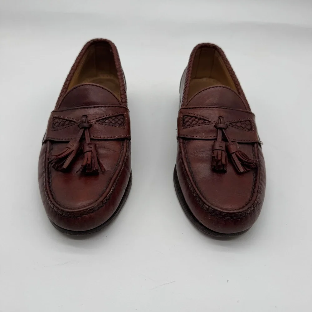 Allen Edmonds Maxfield Tassel Loafers Woven Leather Dress Shoes Slip On Size  9D